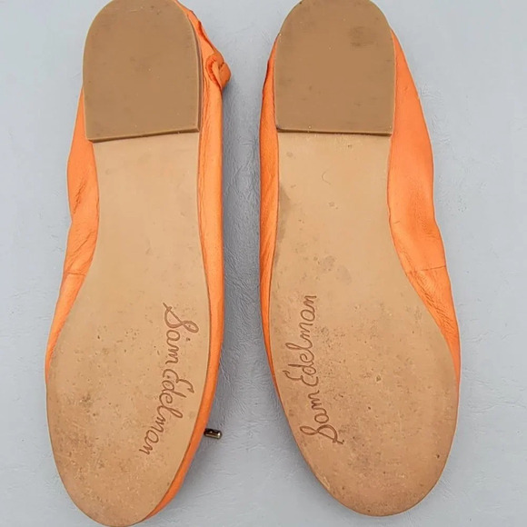 Sam Edelman Felicia Mini Ballet Flats, Big Girls Size  M, Orange - Picture 6 of 7
